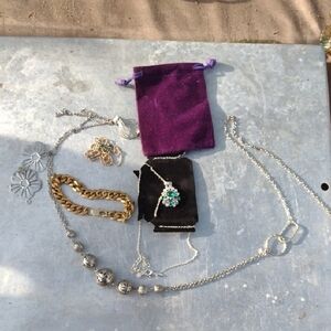 Elegant Silver and Gold Jewelry Set